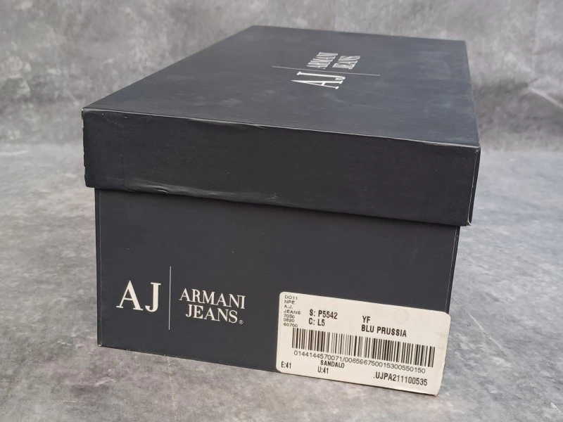 Stijlvolle Armani Jeans Leren Sandalen - Blu Prussia - foto 12