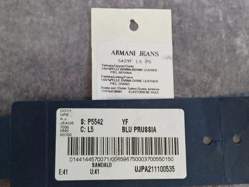Stijlvolle Armani Jeans Leren Sandalen - Blu Prussia - foto 14