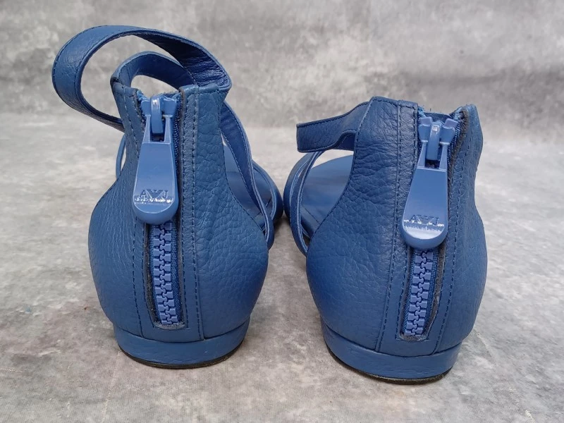 Stijlvolle Armani Jeans Leren Sandalen - Blu Prussia - foto 7