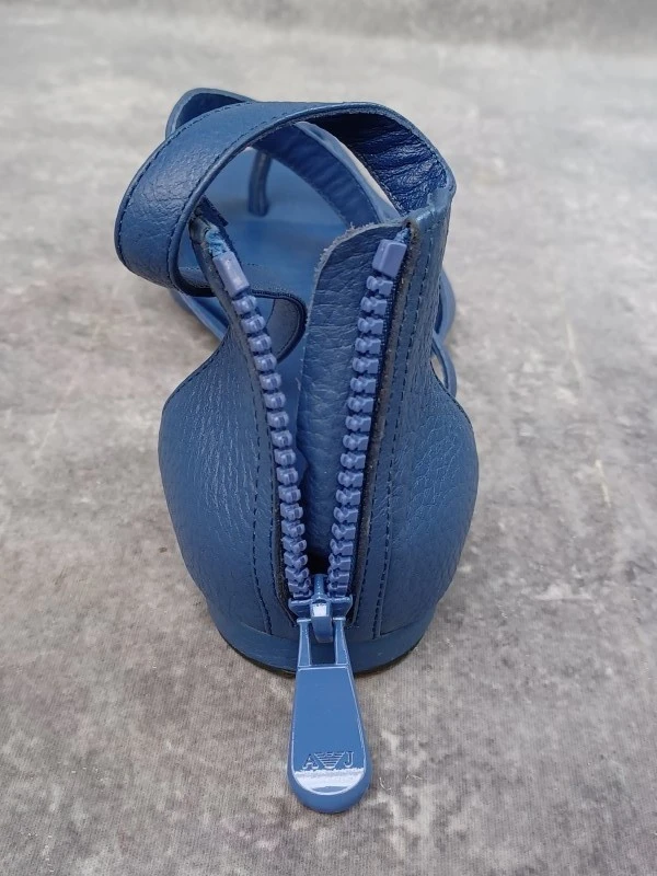 Stijlvolle Armani Jeans Leren Sandalen - Blu Prussia - foto 8