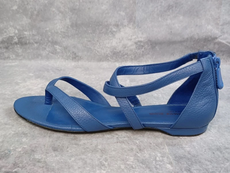 Stijlvolle Armani Jeans Leren Sandalen - Blu Prussia - foto 6