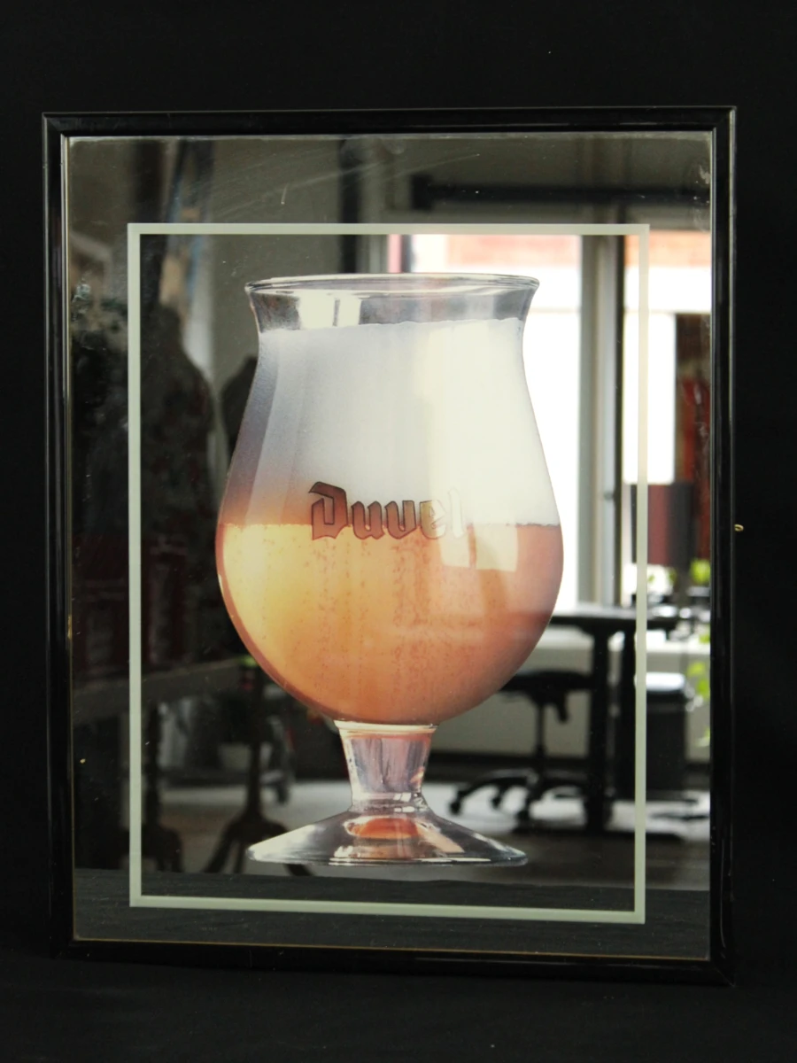 Lot van 10 Duvel Art en Limited edition glazen inclusief caféspiegel met vol Duvelglas - foto 3