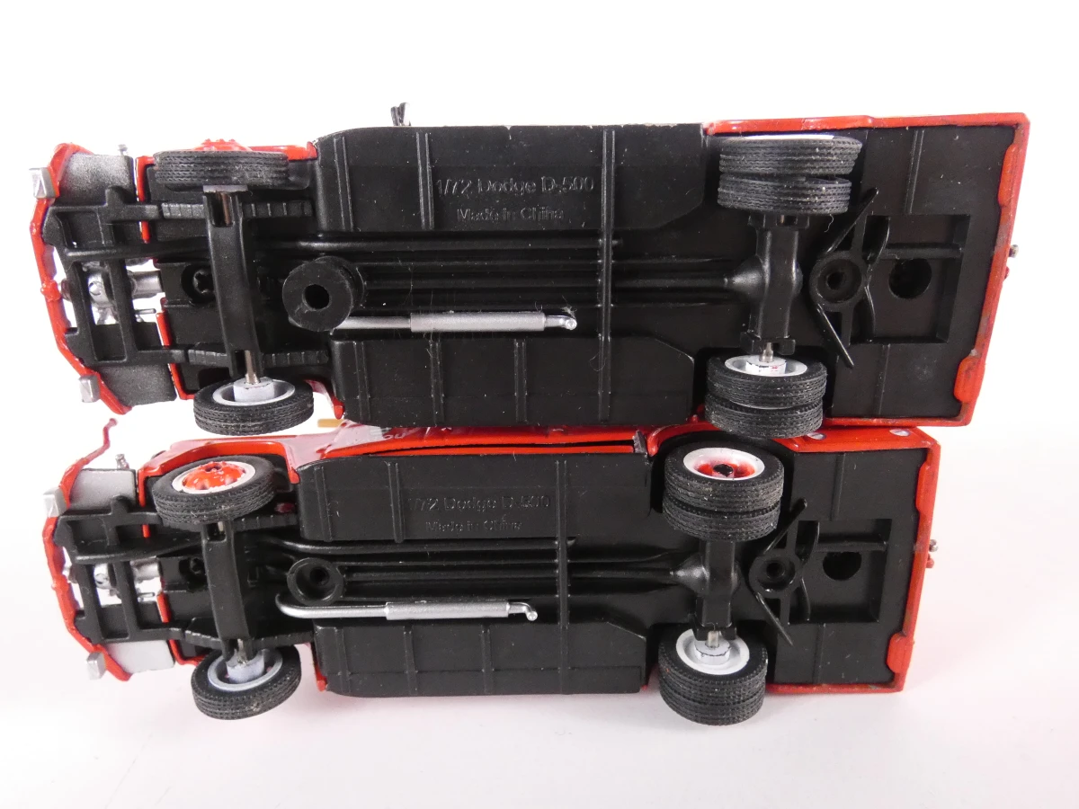 Set vintage brandweerauto's en Mickey Mouse speelgoedauto