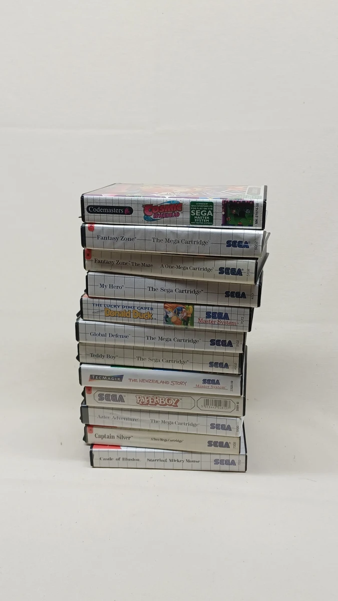 Set van 12 Sega Master System spellen met handleidingen