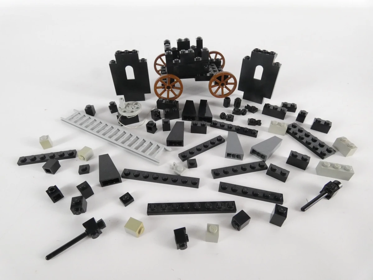 LEGO(6061-6375) Legoland vliegtuig en middeleeuws kasteel met figuren