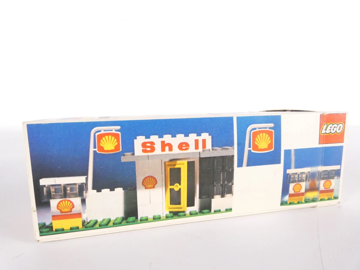 Vintage Legoland bouwsets: Shell, ambulance met helikopter, politiebus