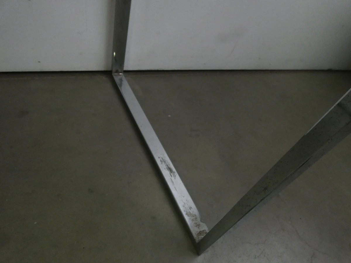 Set van 3 witte nesttafels met chromen frame