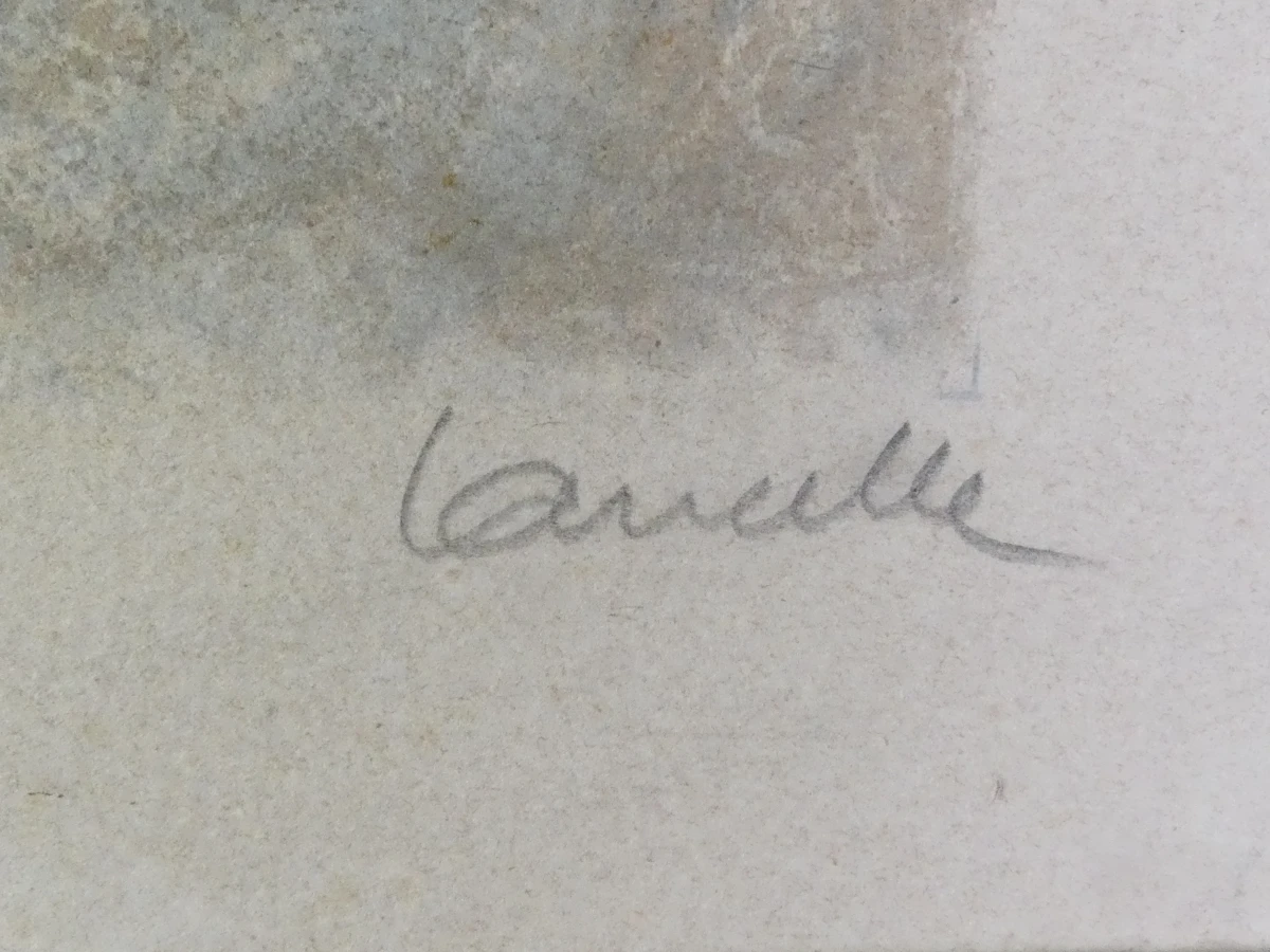 Vintage kleurenlitho - Gesigneerd Lancel