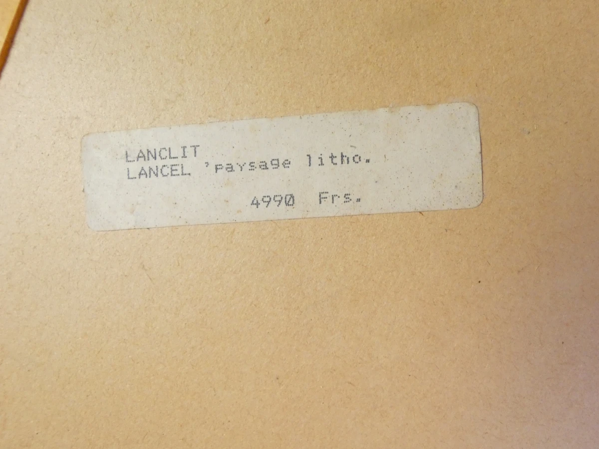 Vintage kleurenlitho - Gesigneerd Lancel