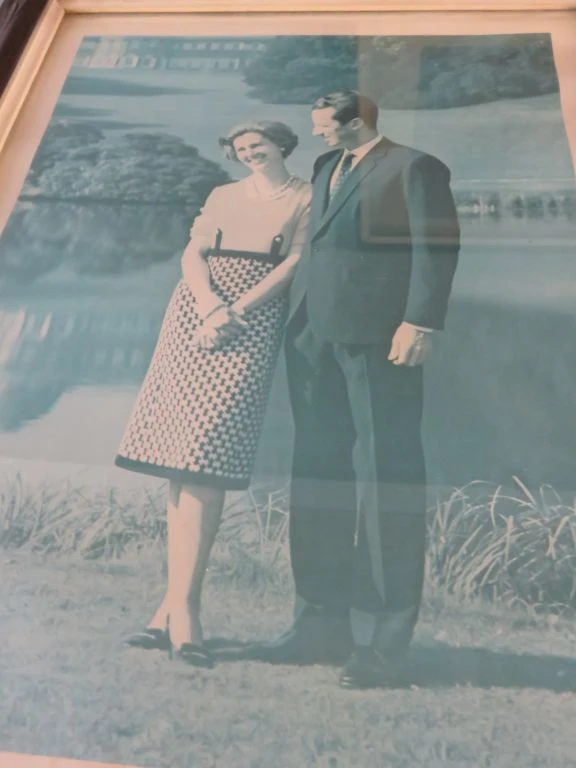 Set van 3 vintage ingelijste portretfoto's van Boudewijn en Fabiola