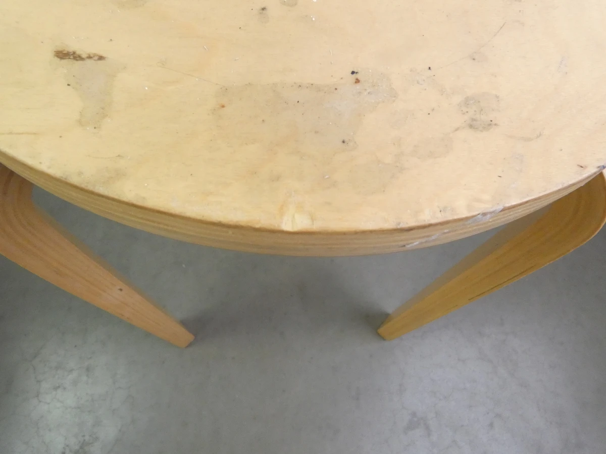 Set van 3 houten krukken met lichte gebruikssporen