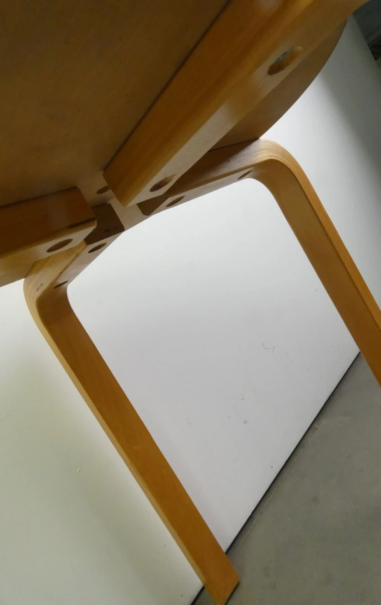 Set van 3 houten krukken met lichte gebruikssporen