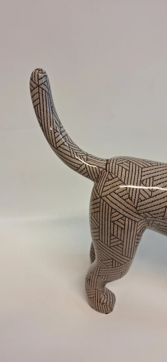 Decoratieve hondenfiguur met patroon en halsband - foto 9