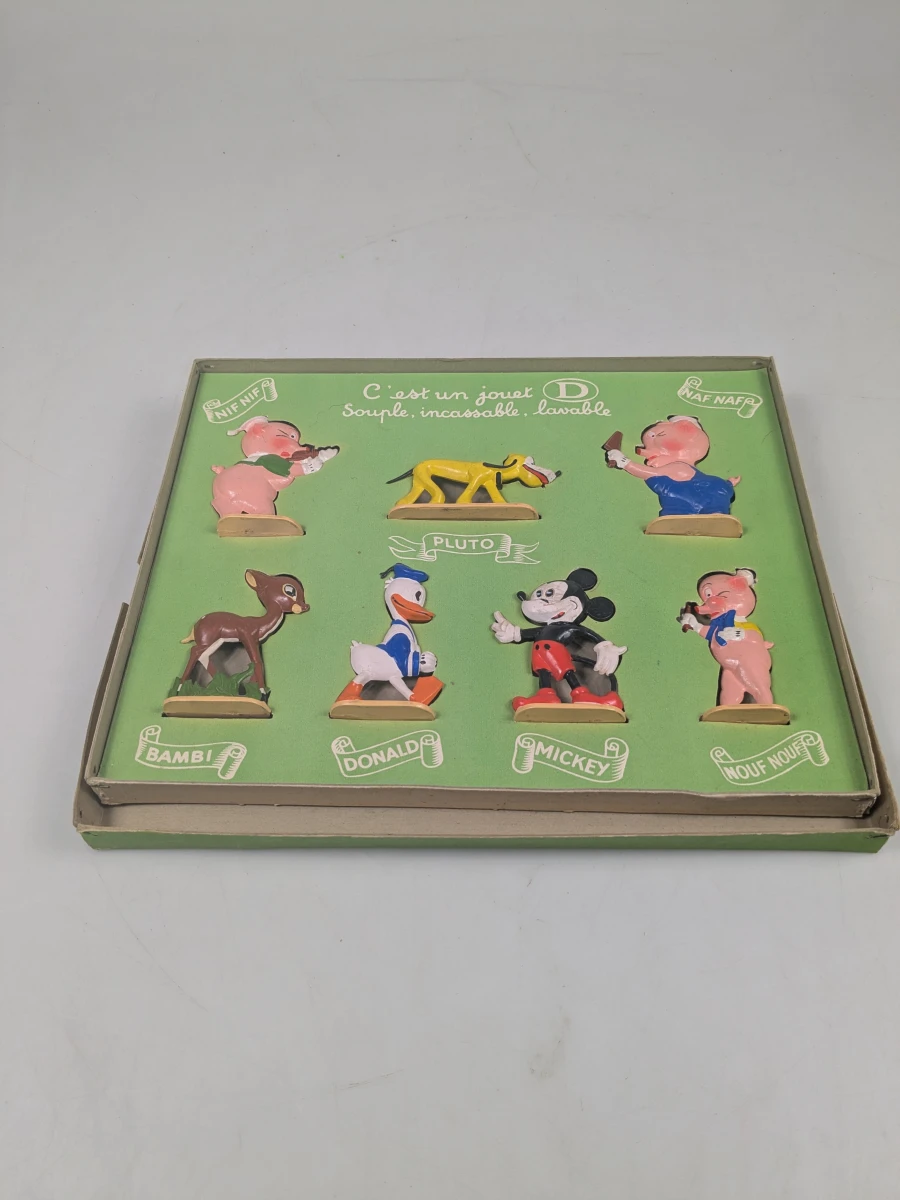 Vintage Disney figuren set in originele doos.