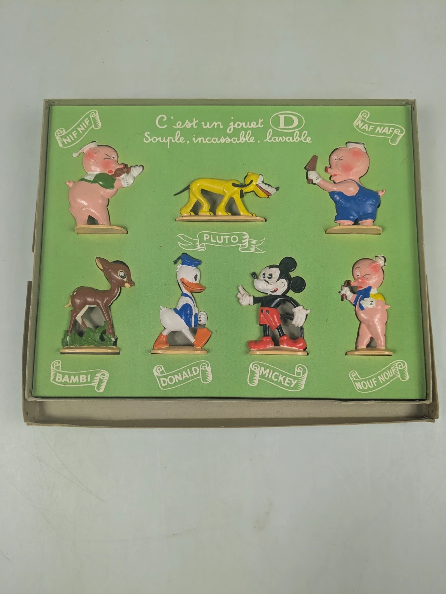 Vintage Disney figuren set in originele doos.