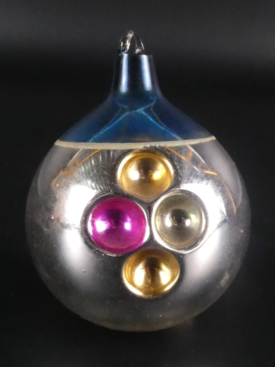 4 vintage ajeko kerstballen van glas - foto 9