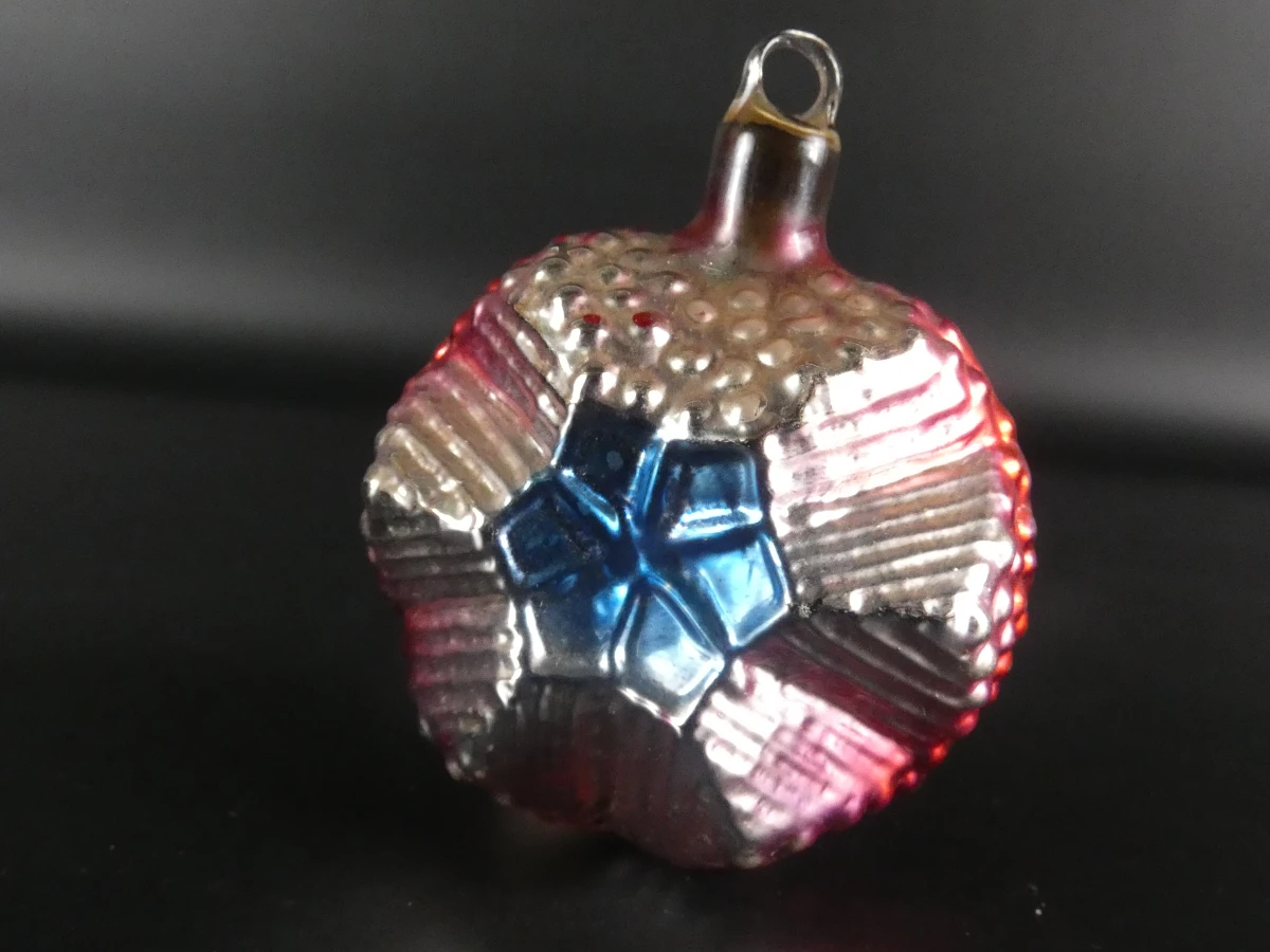 4 vintage ajeko kerstballen van glas - foto 11