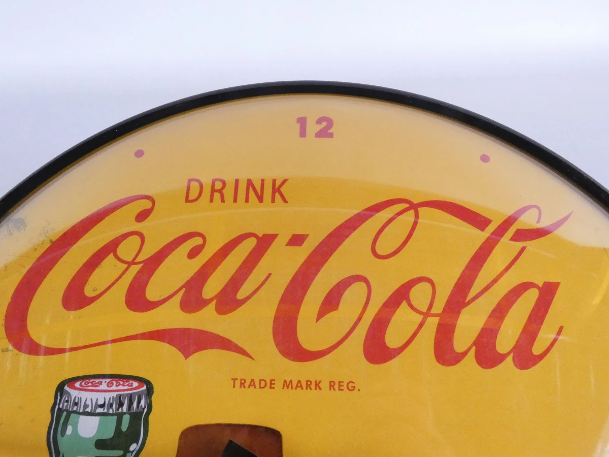 Vintage Coca-Cola wandklok en dienblad set