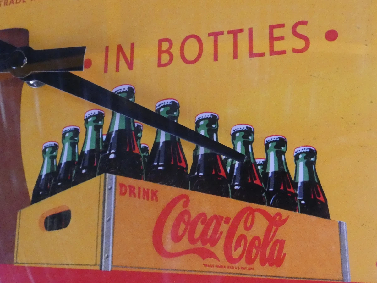 Vintage Coca-Cola wandklok en dienblad set