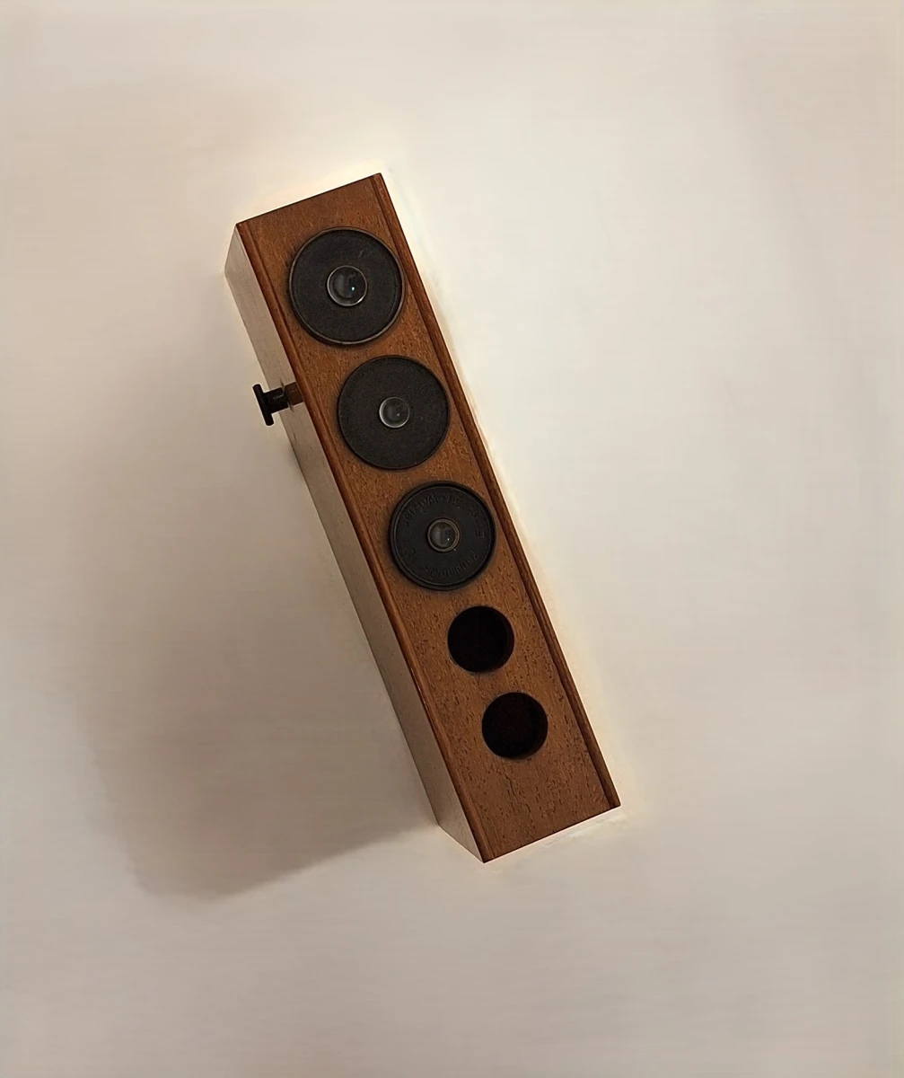 Oude microscoop met houten opbergkist - foto 4