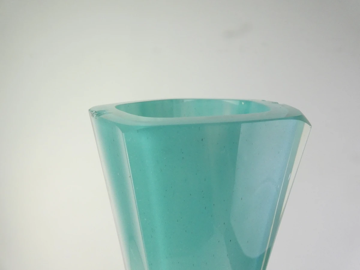 Handgemaakte hoge glazen vaas - JM Glass Studio - foto 7