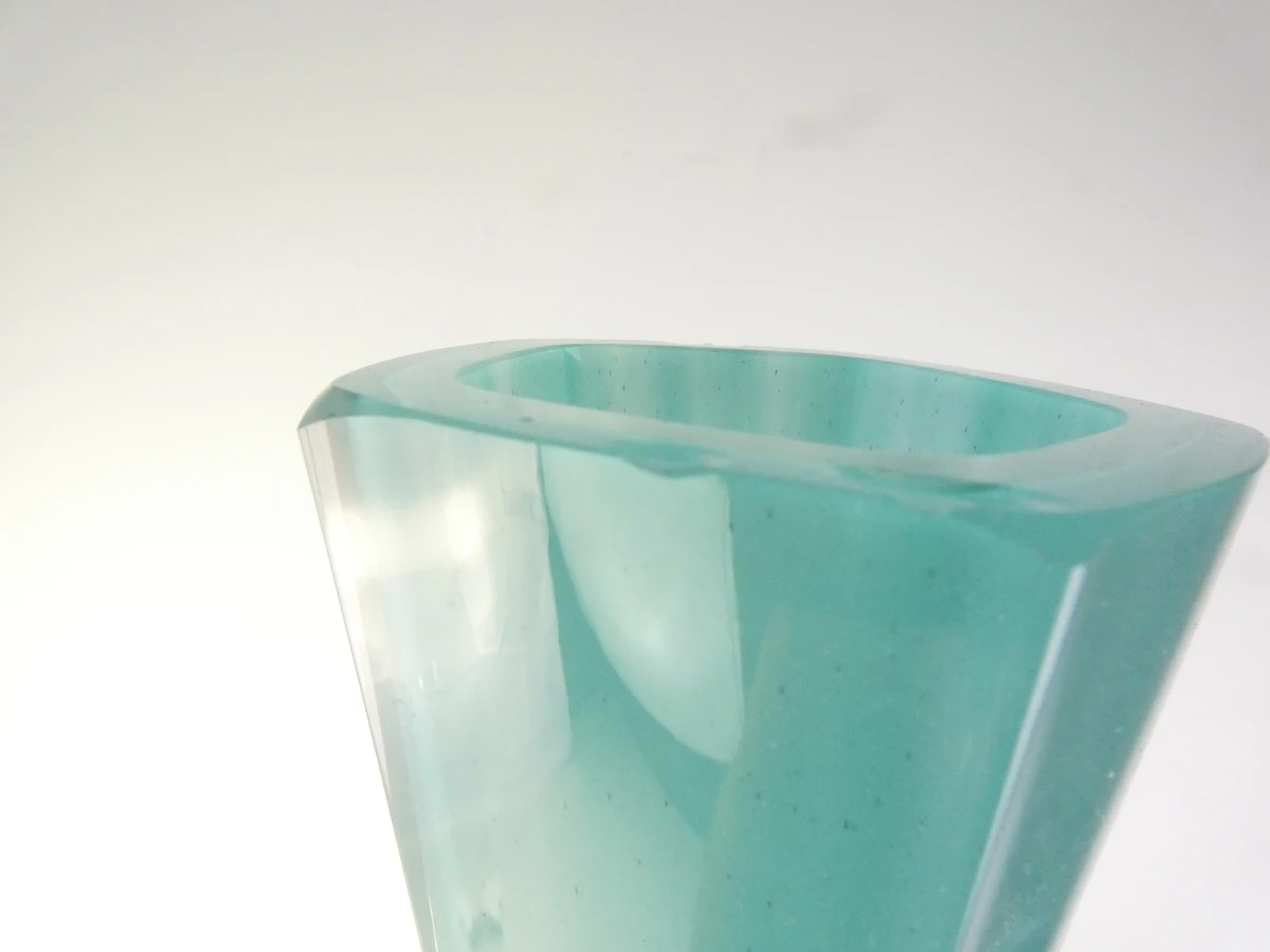 Handgemaakte hoge glazen vaas - JM Glass Studio - foto 11