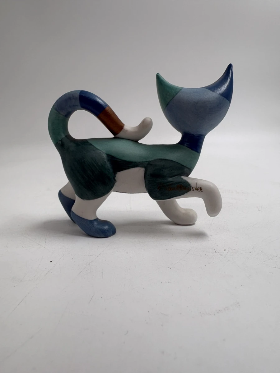 Kattenfiguur met kleurrijk design - foto 4