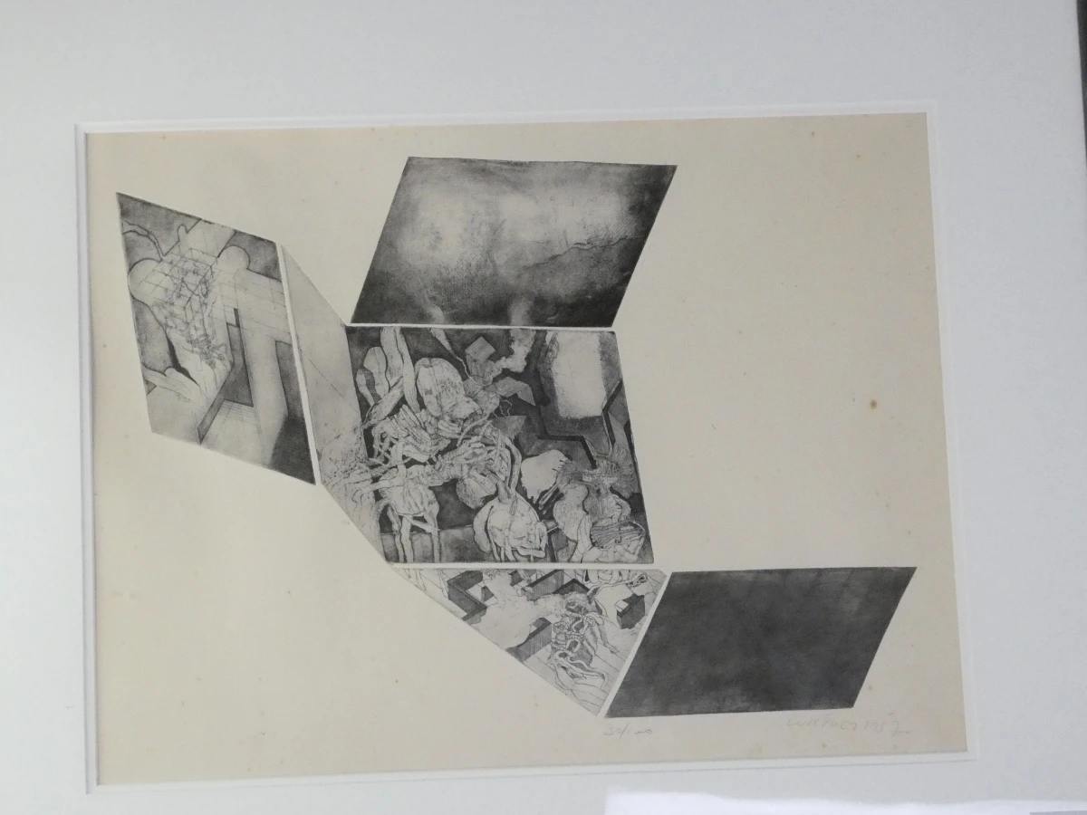 Gesigneerde litho in lijst, genummerd 30/100
