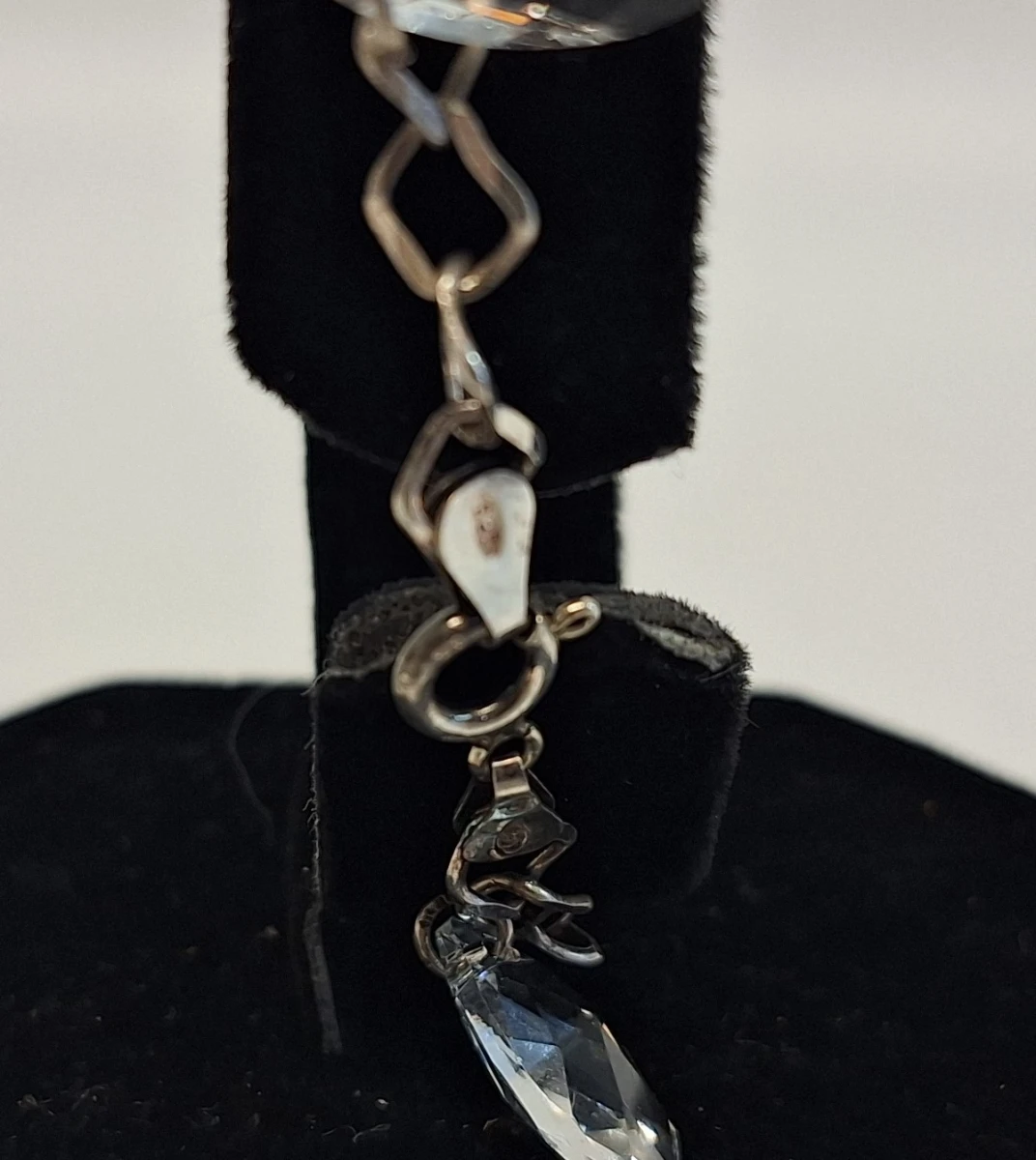 Zilveren armband met kristalhangertjes - foto 3