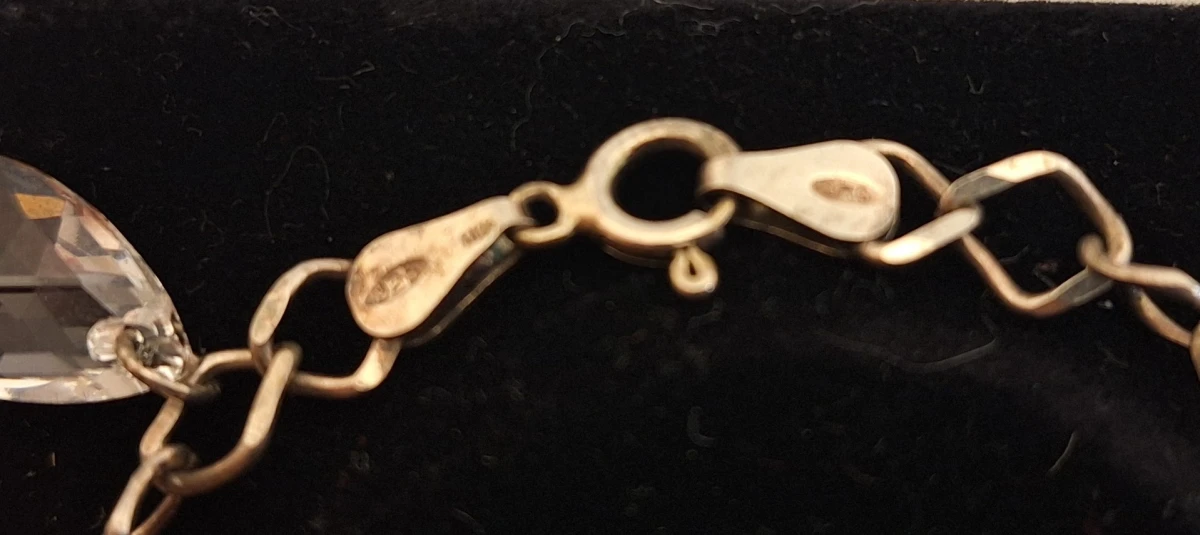 Zilveren armband met kristalhangertjes - foto 5