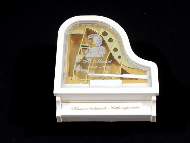 Vintage Muziekdoos, Miniatuurvleugel met Mozart