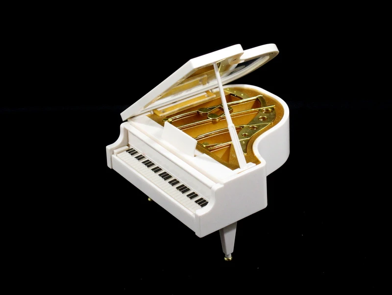 Vintage Muziekdoos, Miniatuurvleugel met Mozart