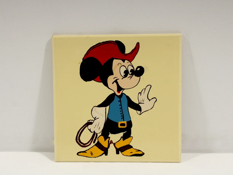 Vintage Mickey Mouse Cowboy wandtegel, België