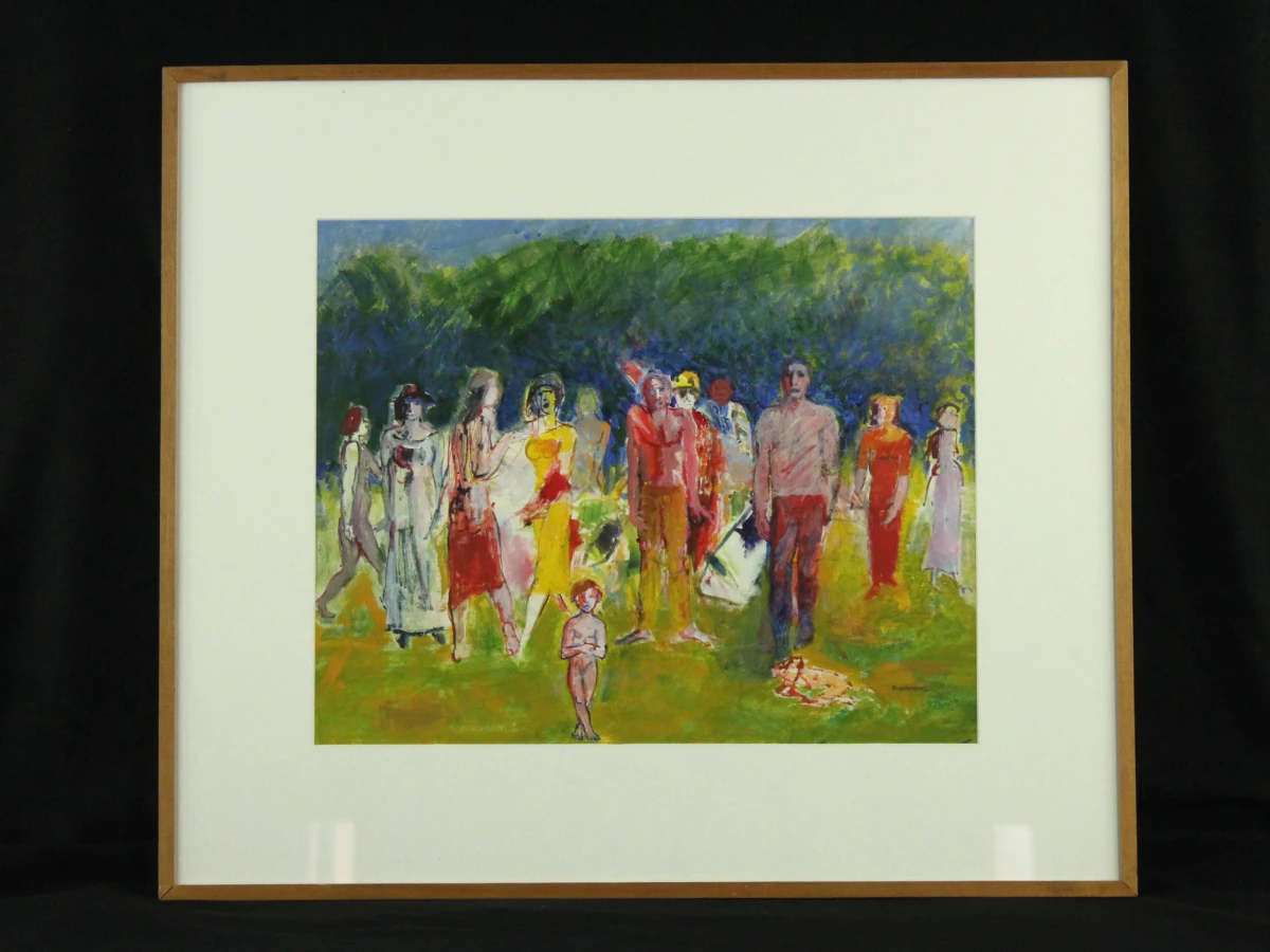 Bruno Dyckmans (1920-1998) – figuratieve compositie, mixed media