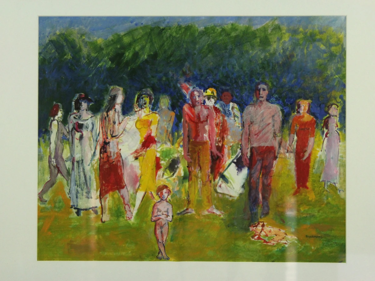 Bruno Dyckmans (1920-1998) – figuratieve compositie, mixed media