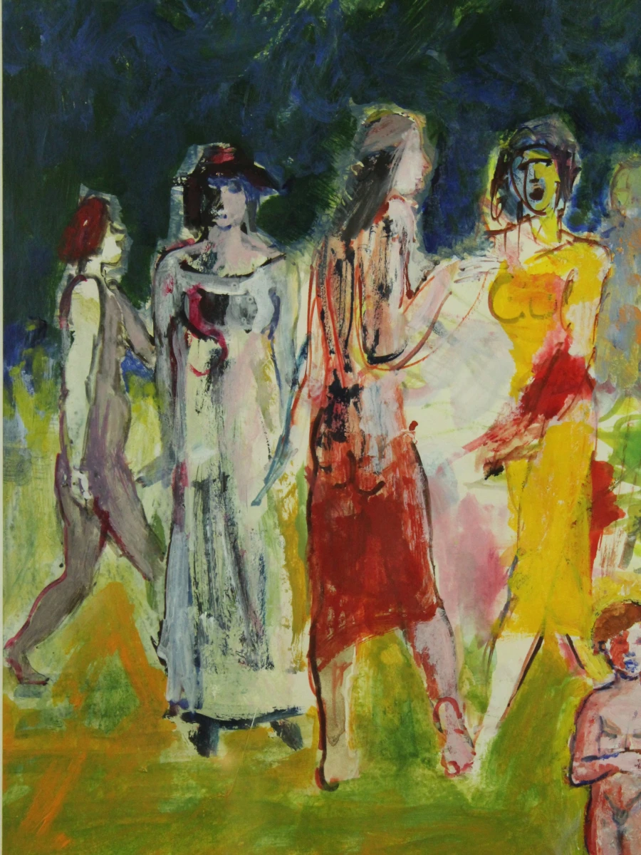 Bruno Dyckmans (1920-1998) – figuratieve compositie, mixed media