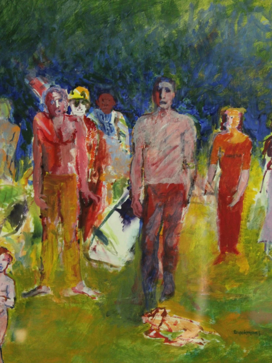 Bruno Dyckmans (1920-1998) – figuratieve compositie, mixed media