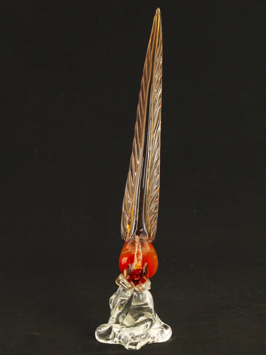 Vintage glazen Rooster/hanenfiguur in Muranostijl - foto 4