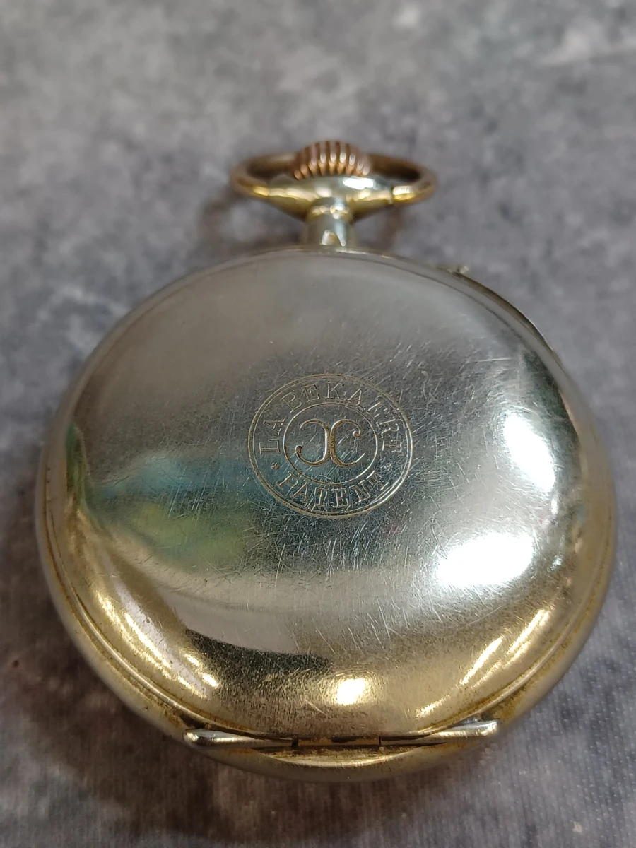 Antiek zakhorloge "La Bekaert Patent" met ketting - Een bijzonder uurwerk - foto 10