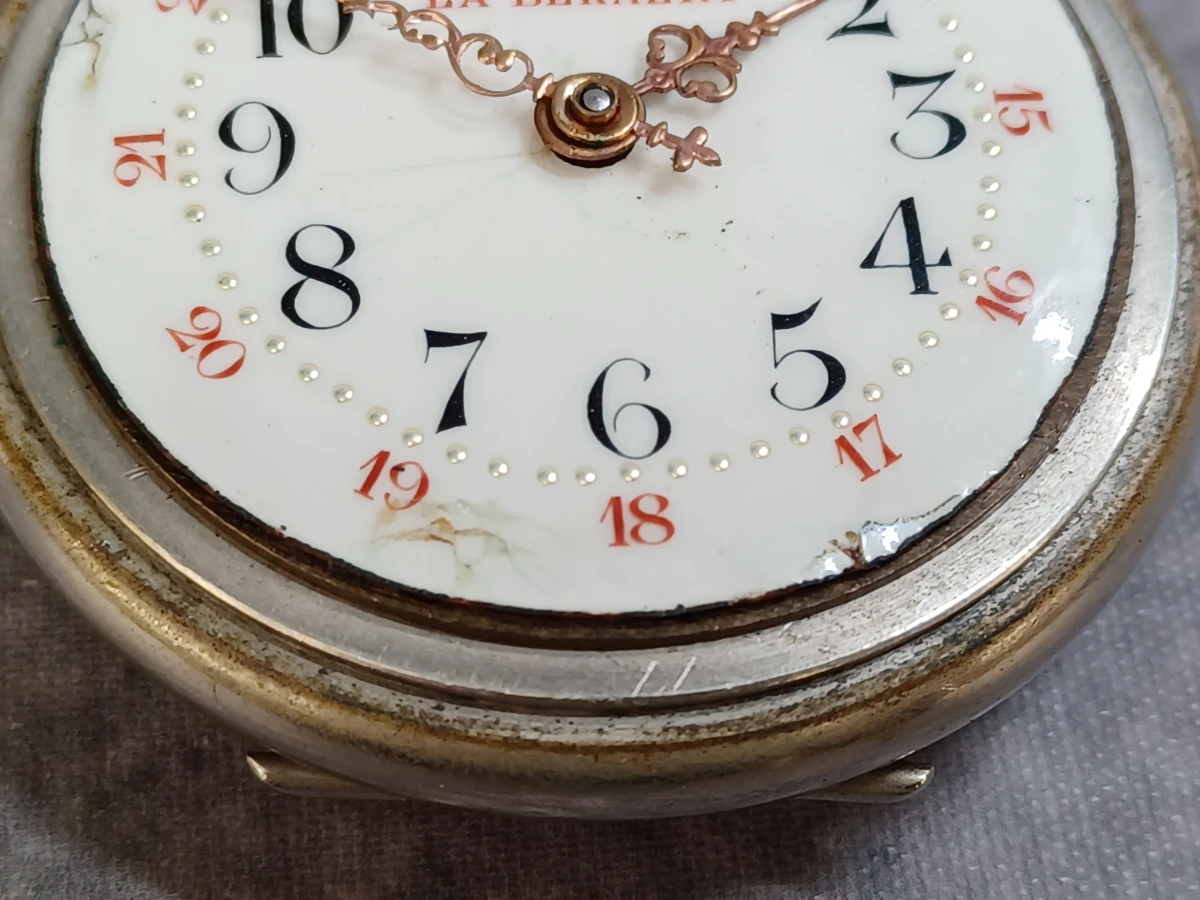 Antiek zakhorloge "La Bekaert Patent" met ketting - Een bijzonder uurwerk - foto 5