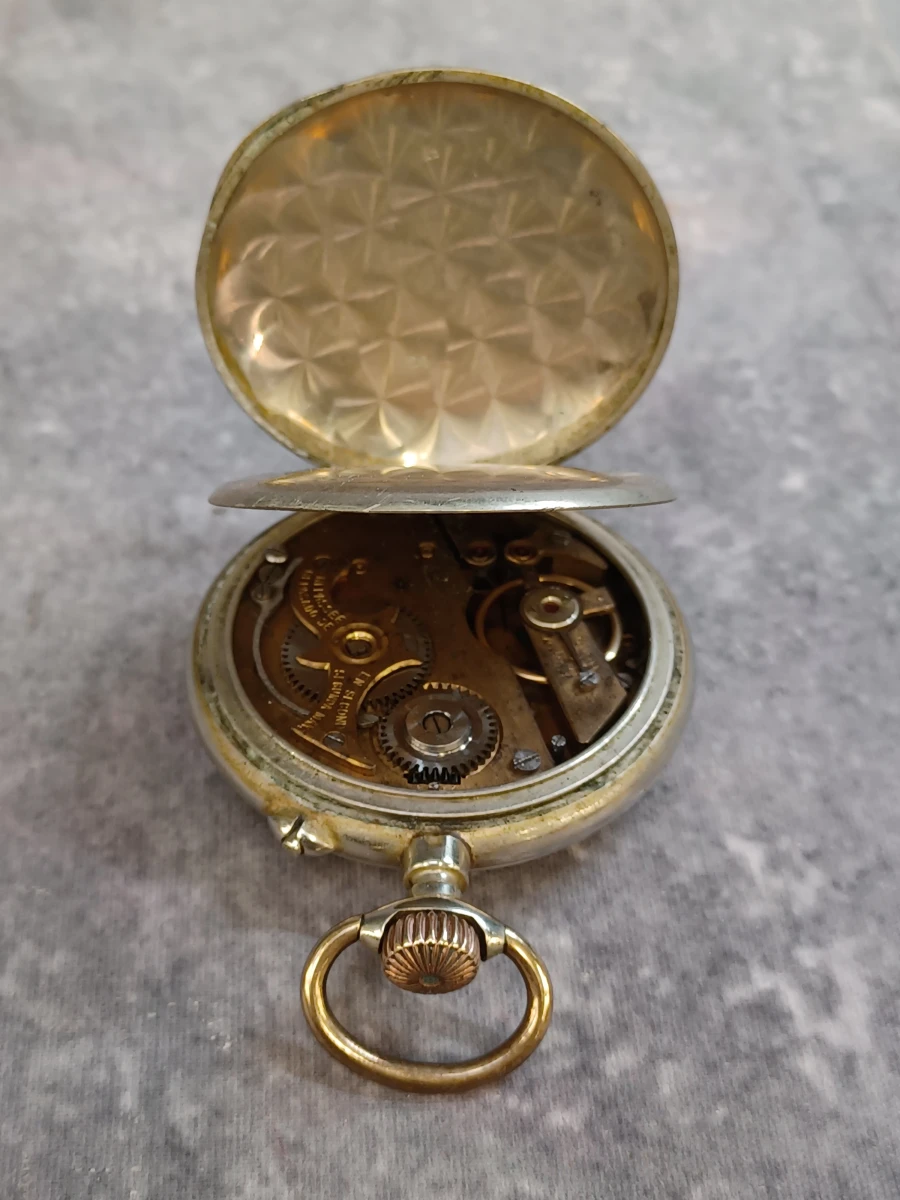 Antiek zakhorloge "La Bekaert Patent" met ketting - Een bijzonder uurwerk - foto 12