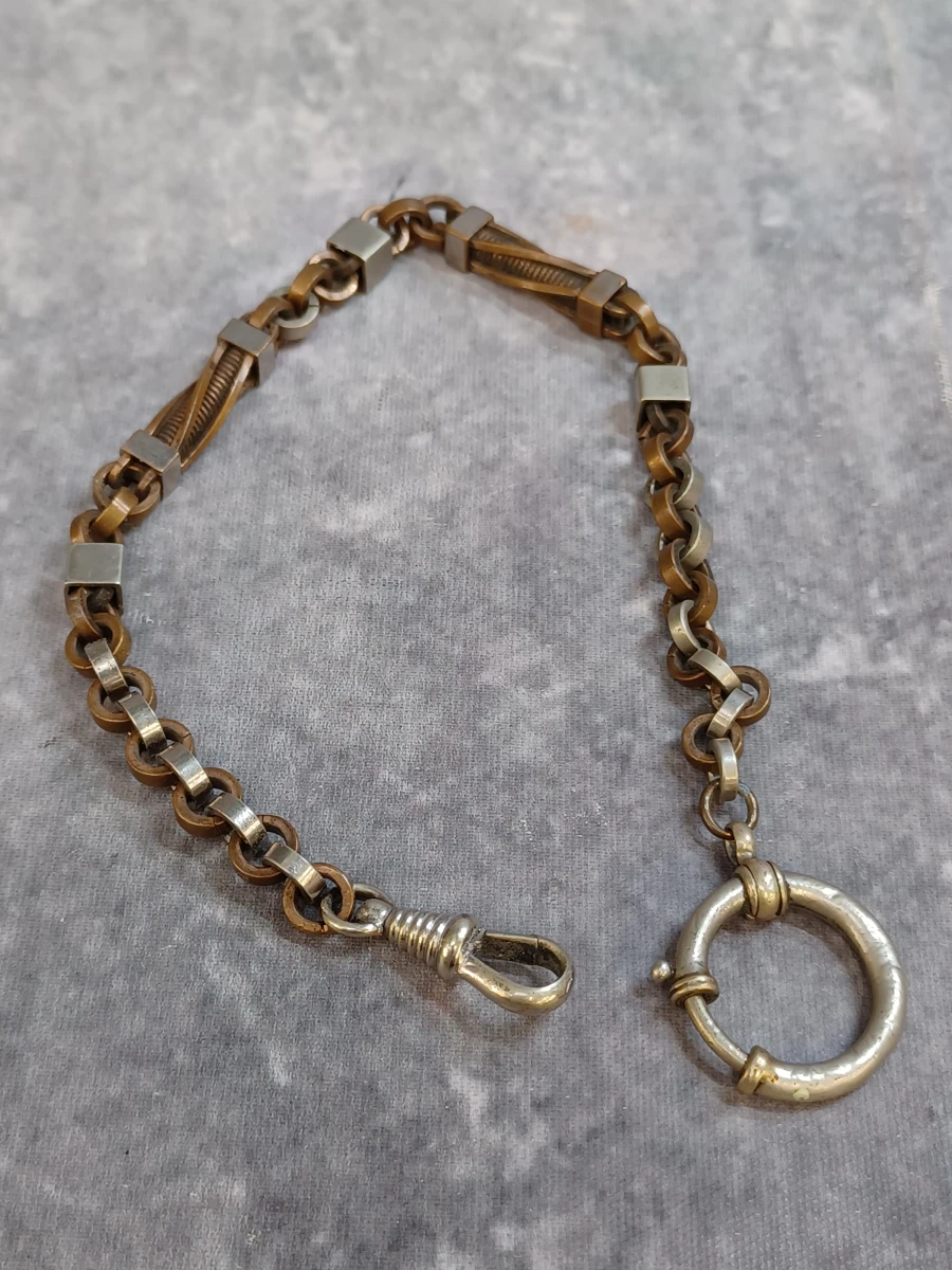 Antiek zakhorloge "La Bekaert Patent" met ketting - Een bijzonder uurwerk - foto 16