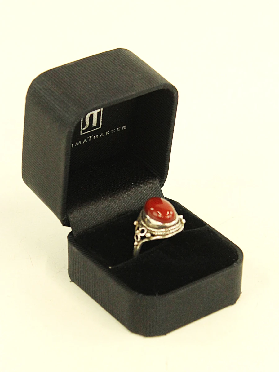 Sterling zilveren ring met carneool cabochon - foto 2