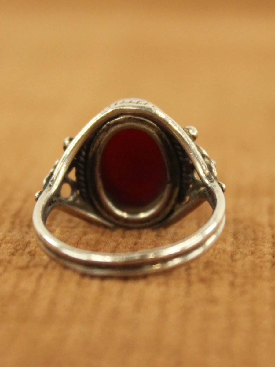 Sterling zilveren ring met carneool cabochon - foto 5
