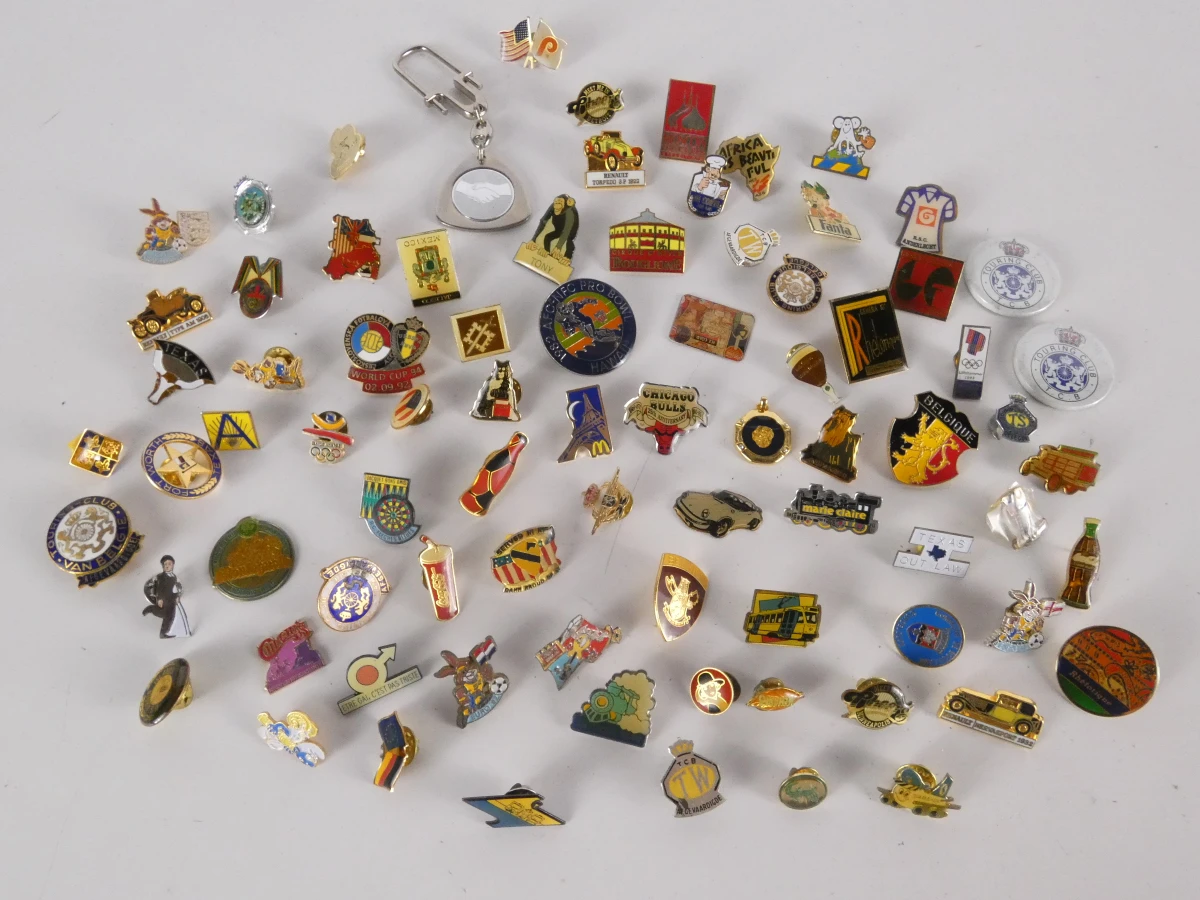 Grote verzameling diverse pins, speldjes en munten