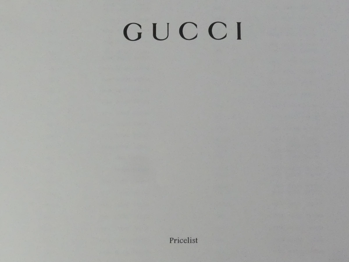 Gucci gift catalog boek met illustraties