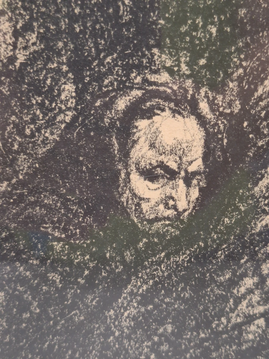 “Wachtende” - gesigneerde krijtlithografie uit 1942 - Francine Somers (1923–2022) - foto 3