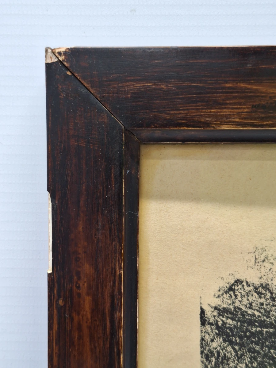 “Wachtende” - gesigneerde krijtlithografie uit 1942 - Francine Somers (1923–2022) - foto 6