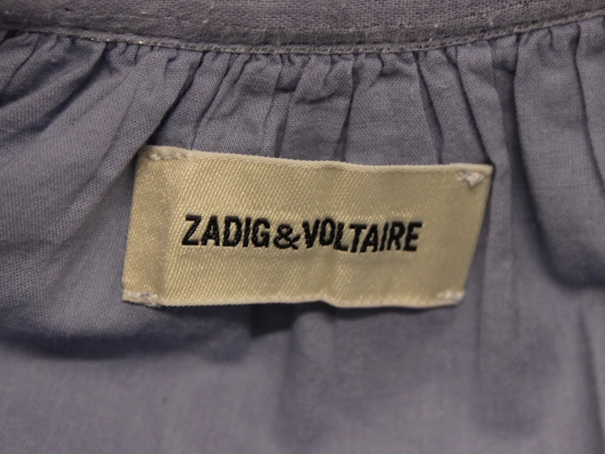 Zadig & Voltaire lichtblauwe hemdjurk met glitter in soepel vallende katoenblend - foto 10