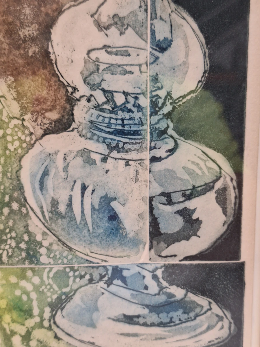 “La lampe” - gesigneerde kleurenets/aquatint - nr. 21/70 - Claude Micaud - foto 3